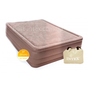 Надувная двуспальная кровать Intex 67954 (152-203-51 см.) + 220W