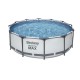 Круглый каркасный бассейн Bestway 56260 (366-100 см.) + Фильтрующий насос