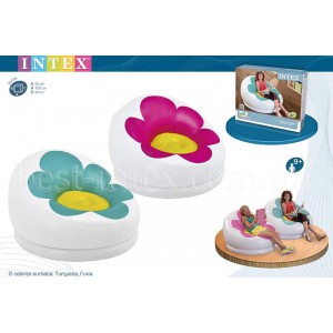 Intex 68574 (102x99x64 см) Детское надувное кресло (2 цвета)