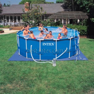 Intex 56946 (457x122 см.) + Полный комлект. Каркасный бассейн Metal Frame Pool