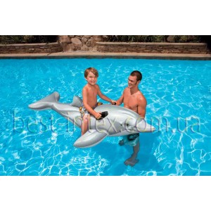 Intex 58539 (201x76 см.) Детский надувной плотик Дельфин