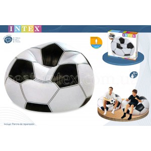 Intex 68557 (108х110х66 см.) Надувное кресло Футбольный мяч