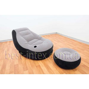 Intex 68564 (99x130x76 см.) без насоса. Надувное кресло с пуфиком