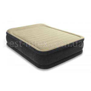 Надувная двуспальная кровать Intex 64408 (152-203-46 см.) + встроенный электронасос 220W