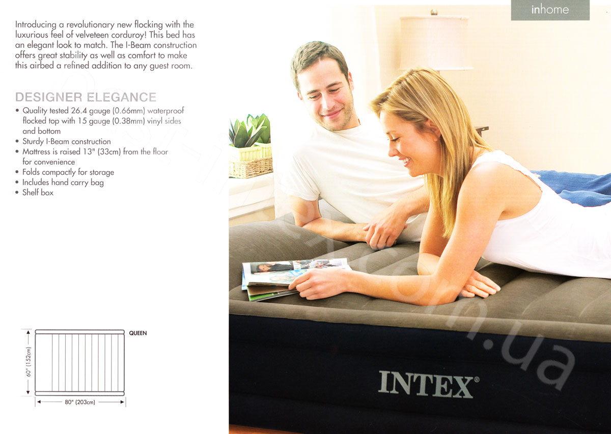Характеристики надувной кровати Intex 67726
