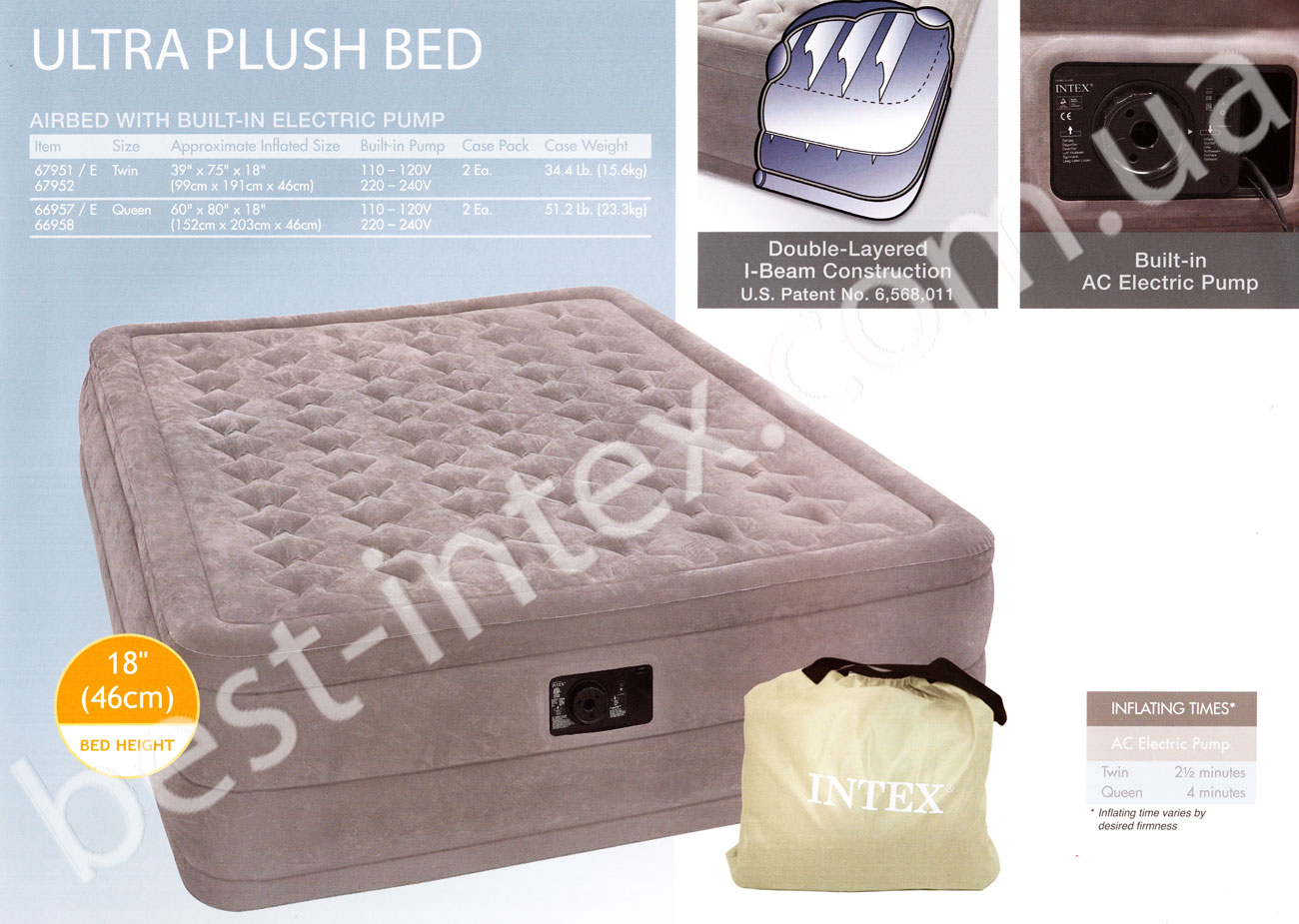 Ultra Plush Bed 67952, 66958