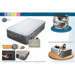 Intex 64472 (99-191-46 см.) Надувная односпальная кровать/Встроенный электронасос 220В