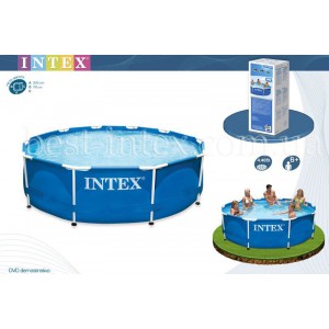 Intex 28200 (305-76 см.) Синий Каркасный сборно-разборный бассейн Metal Frame Pool