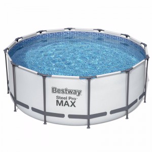 Bestway 56088/56420 (366х122 см) Чехол, лестница, насос Каркасный круглый бассейн 