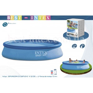 Intex 28142 (396х84 см.) + насос. Надувной бассейн Easy Set Pool