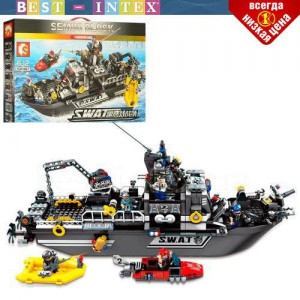 Конструктор 102467 Корабль спецназа (аналог Lego City), (864 деталей)