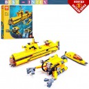 Конструктор Lepin 24012 Подводная лодка, аналог Lego 4888 Designer (673 детали)