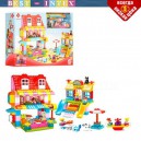 ​​​​​​​Конструктор 55007 ( Аналог Lego Duplo) дом с детский площадкой (210 деталей)