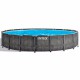 Круглый каркасный бассейн Intex 26744 (549-122 см) GreyWood Prism Frame Pool