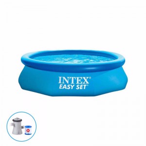 Круглый надувной бассейн Intex 28118 (305 x 61 см) Easy Set (В комплекте картриджный фильтрующий насос)