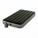 Односпальный надувной матрас Intex 64777 (99 x 191 x 25 см) Prestige Downy Airbed + Внешний электронасос на батарейках