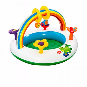 Детский надувной игровой бассейн-манеж Bestway 52239 (91 x 56 см) Радуга